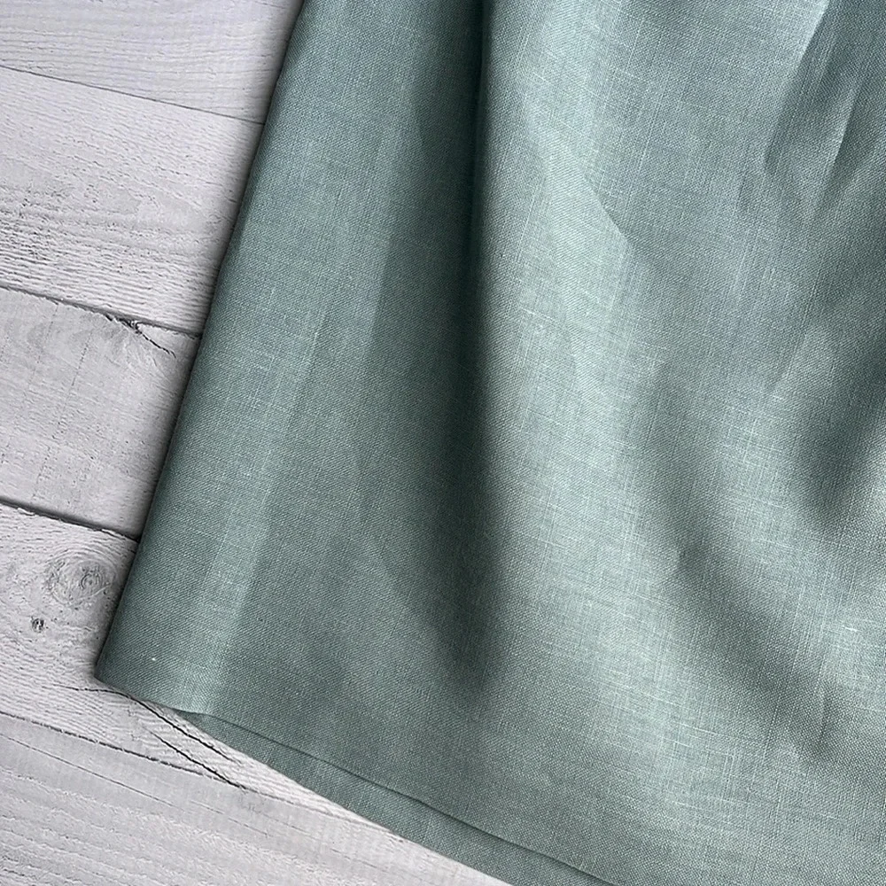 Vintage Turquoise Linen Pencil Skirt Size 6